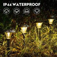 SmartYard Solar Lights Outdoor Garden ,12 Packs LED Solar Pathway Light Ground Landscape Lighting (Warm White)