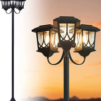 SmartYard Aluminum 74.8“ Outdoor Lamp Post Lights ,3-Head Waterproof Street Lights 60 Lumen