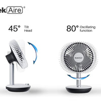 Geek Aire 7 inch 5200mAh Rechargeable Table / Portable Fan with Powerful and Quiet Brushless DC Motor