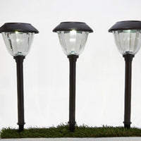 Energizer 8 Pack Solar Pathway LED Lights Outdoor-Stainless Steel ( Black )