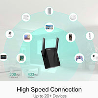 rockspace WiFi Extender - Dual-band Wifi Range Extender with erthernet port, Access Point Mode, WPS Button Setup, 360° Full Coverage, Connected up to 20+ Devices