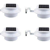 Living Accents Black Solar Powered LED Post Cap Fence Light 4 Pack