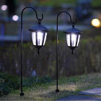 Hanging Solar Lights Dual Use Shepherd Hook Lights Outdoor Solar Coach Lights, 4 Pack