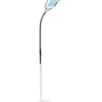 LightView Pro 8X10 - Full Page Magnifying Floor Lamp - Hands Free Magnifier with Bright LED Light for Reading - Flexible Gooseneck Holds Position