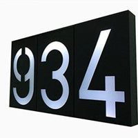 LED House Number Solar Power Digital Hotal Door Wall Solar Light Address Number Sign Lamp Custom Street Number Plaque