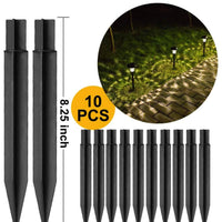 Path Light Replacement Stakes Ground Solar Light Spikes for Garden Lamps (10 Pack)