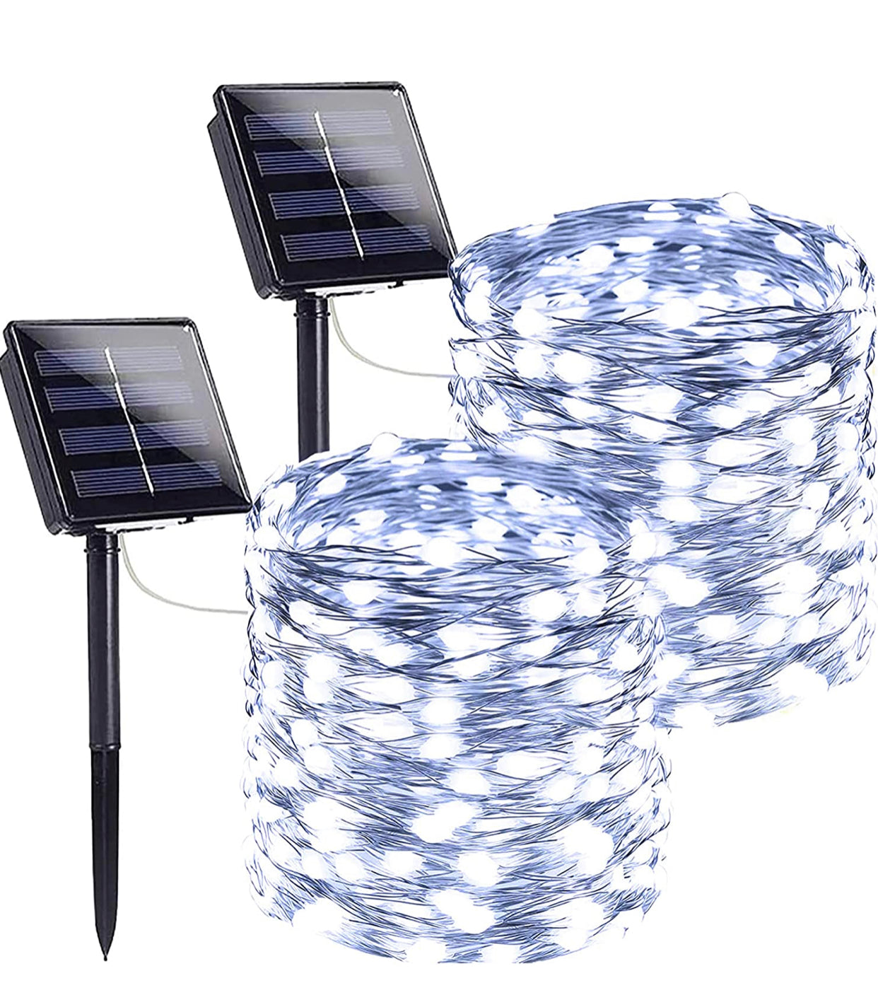 Solar String Lights Outdoor, Waterproof Solar Fairy Lights with 8 Lighting Modes