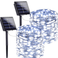 Solar String Lights Outdoor, Waterproof Solar Fairy Lights with 8 Lighting Modes