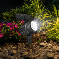 SmartYard 50 Lumen Solar Outdoor Landscape Spot Light, Black (5-Pack)