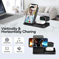 Wireless Charger, Qi-Certified Fast Wireless Charging Station for AirPods/Apple Watch Series/iPhone