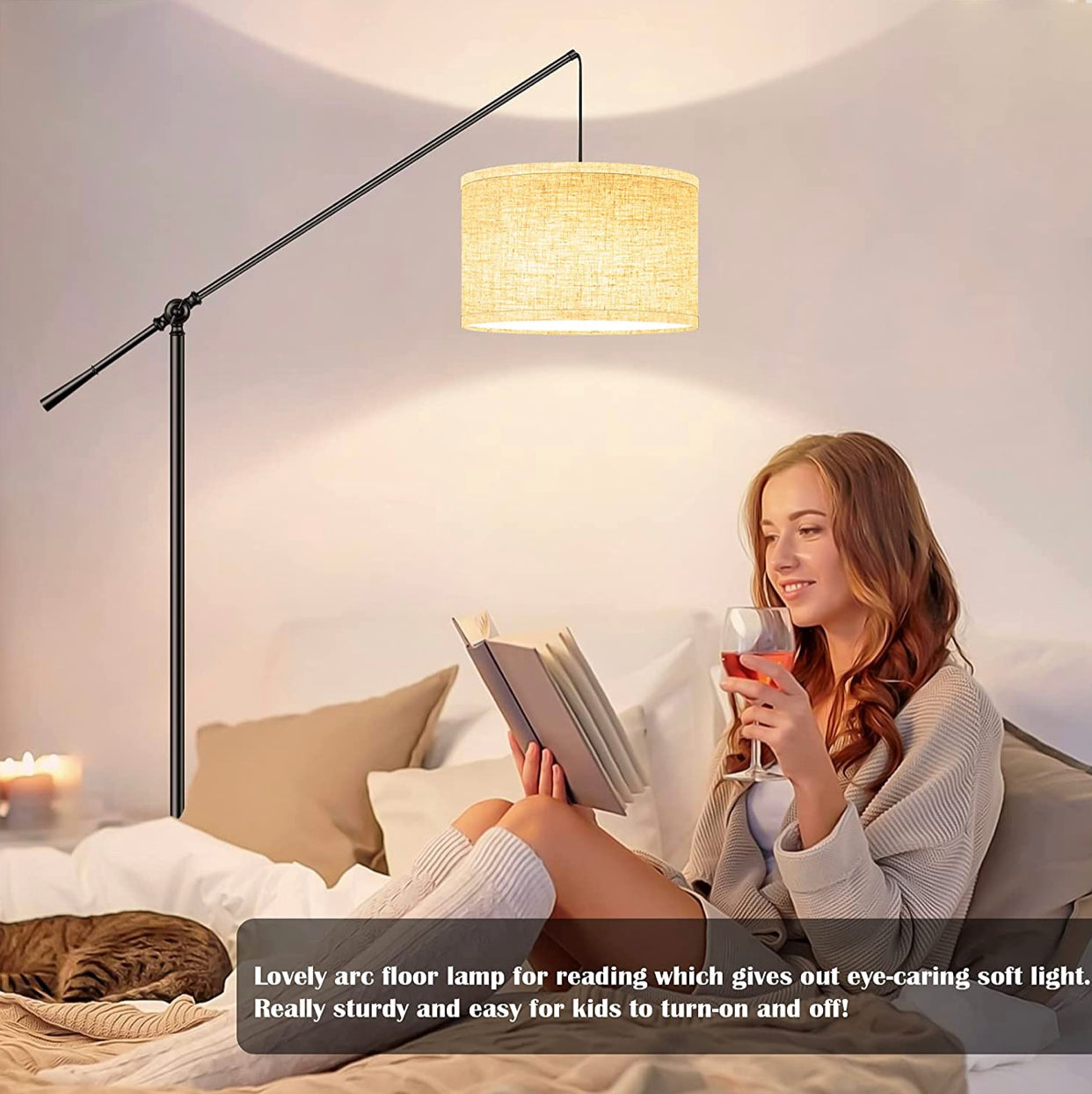 TubUSA- Arc Floor Lamp Hang - Large - with LED Bulb