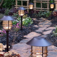 SmartYard Grill Solar LED Pathway Lights - Oil-rubbed Bronze 8 Pack