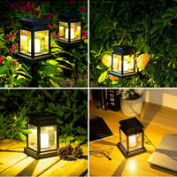 SmartYard Solar Hanging Lantern Outdoor, 8 Pack Solar Pathway 10 lumen Lights Candle Effect Light- Warm White