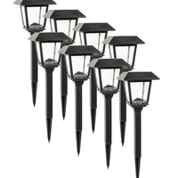 Threshold Solar Pathway LED Lights, Black 10-Pack