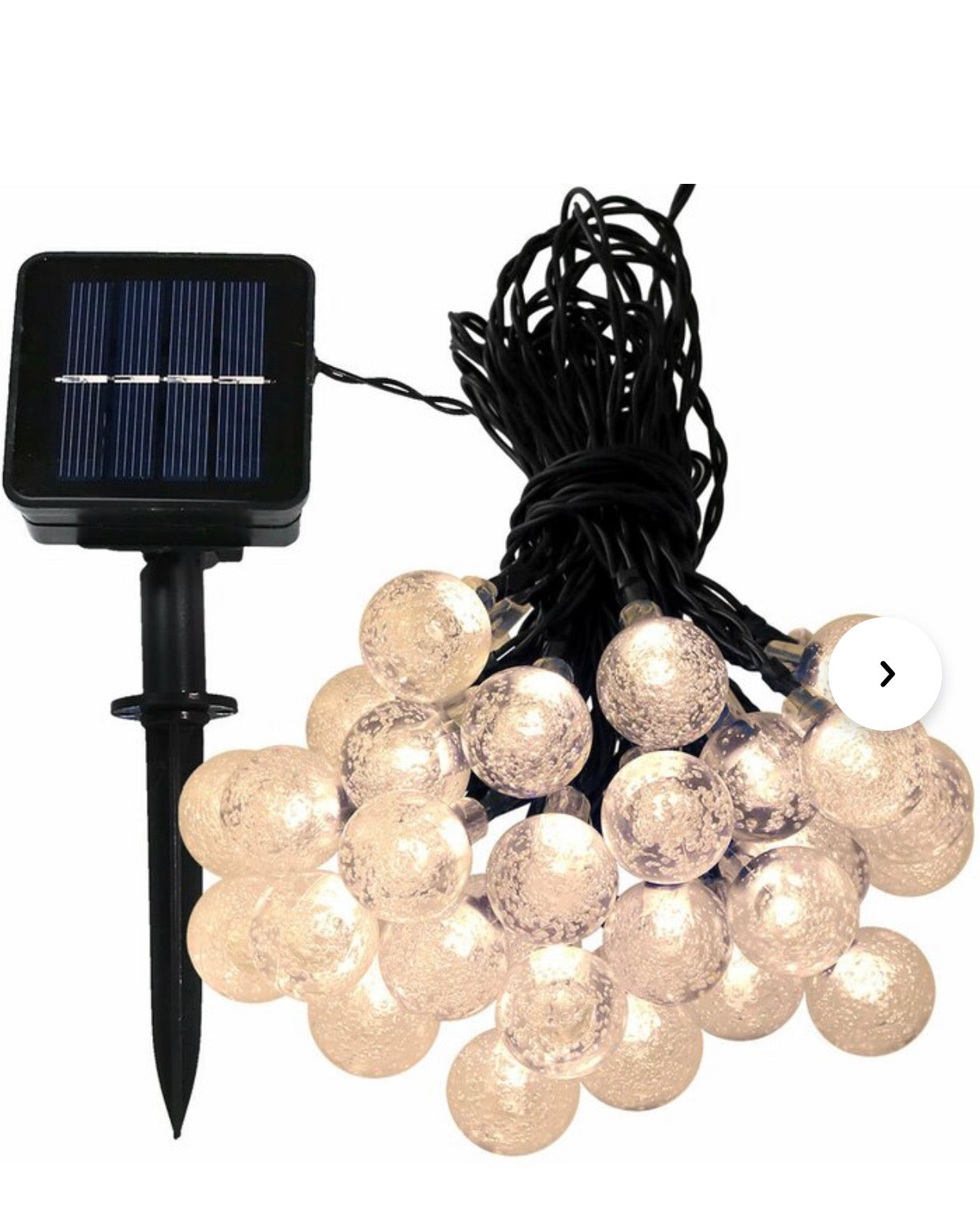 50 LED Solar Lamp Crystal Ball Globe Waterproof LED Solar String Light Bulb Christmas Tree Decor Outdoor Solar Light