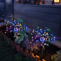 Solar Garden Lights Solar Firework Lights Solar Powered String Light with 2 Lighting Modes Twinkling and Steady-2 Pack