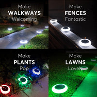 Colorize Solar Lights Color Change Waterproof Ring Lights In-Ground 6 Pack