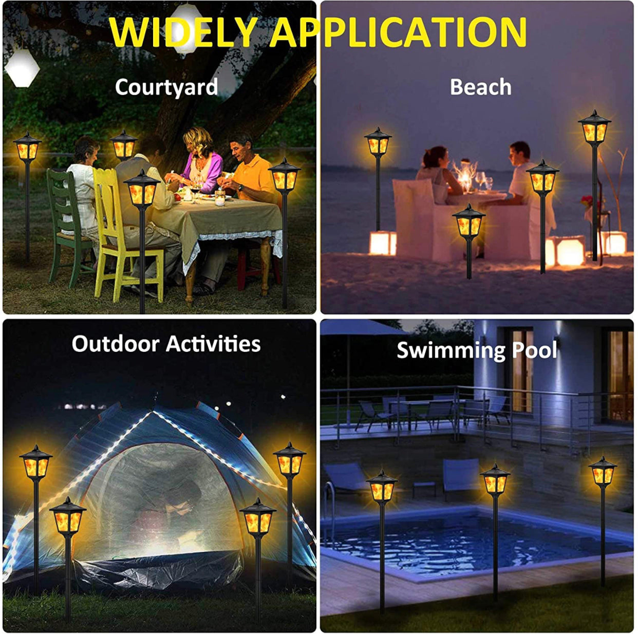 SmartYard Solar Garden Lights - Torches Outdoor Patio Decor Lighting 43