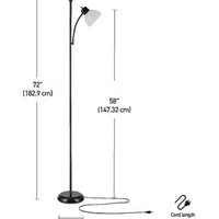 Torchiere Floor Lamp – High Brightness Torchiere Floor Lamp with 2 Reading Lights  Lamps with Efficient LED