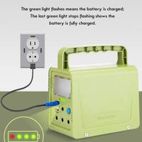 Solar Generator - Portable Power Station for Emergency ,Solar Powered Generator With Panel Including 3 Sets LED Light