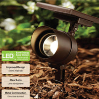 Energizer 2 Pack Spot Light Solar 45-Lumen Metal Outdoor Waterproof LED Landscape