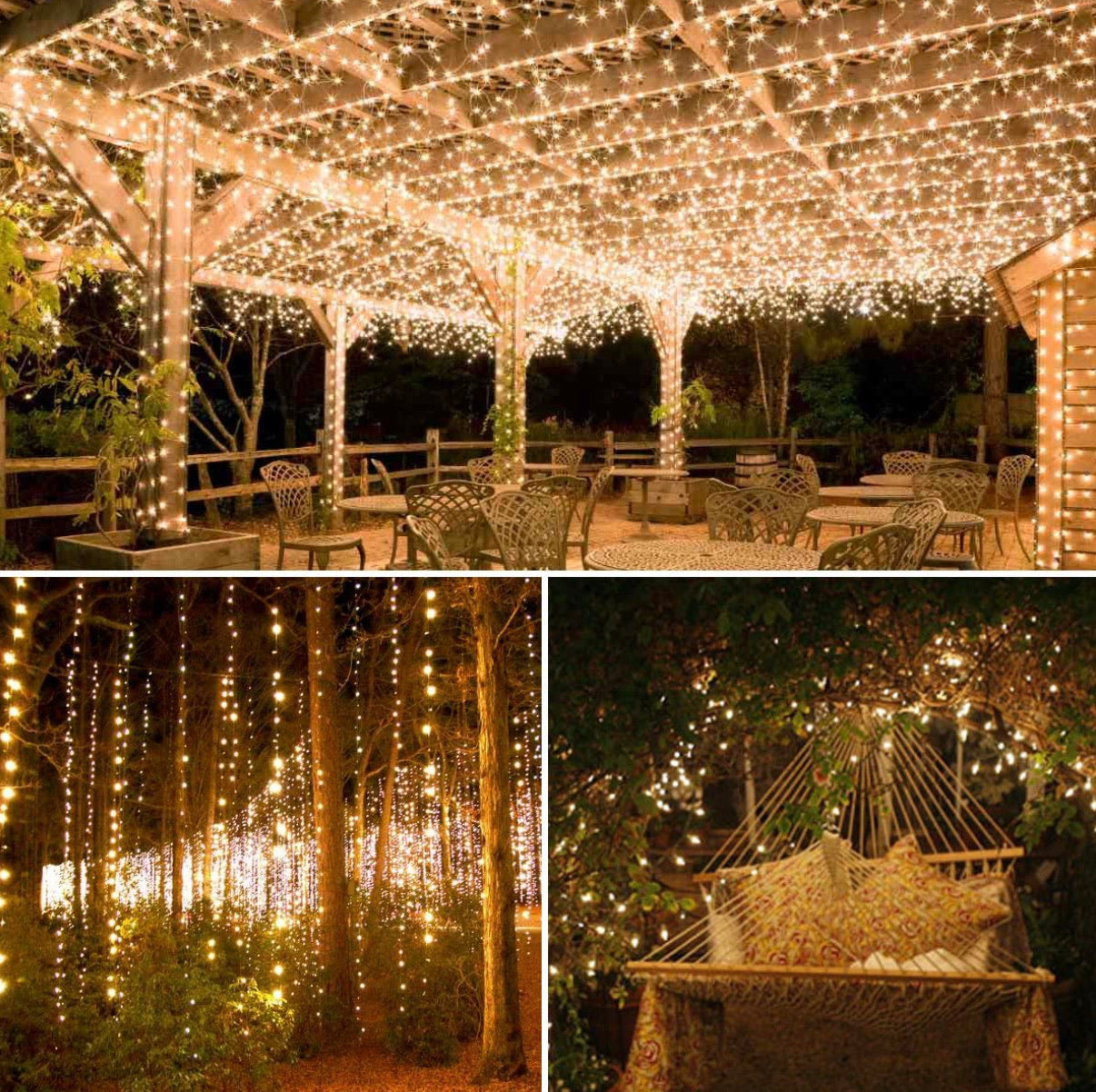 Solar String Lights Outdoor, Waterproof Solar Fairy Lights with 8 Lighting Modes