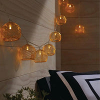 Hampton Bay Indoor 12 ft. Battery Operated Metal Integrated LED String Lights (10-Light)