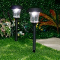 8 Pack Solar Pathway LED Lights Outdoor Color Changing -Stainless Steel