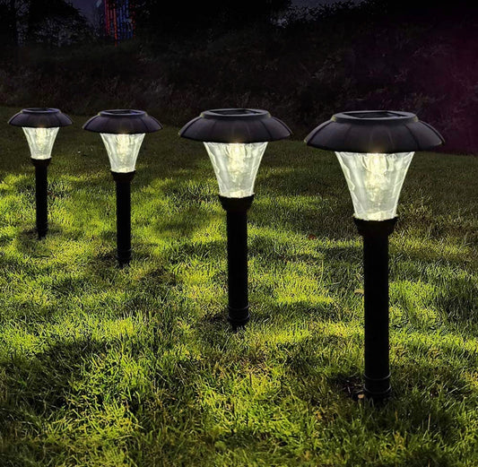 SmartYard Solar Lights Outdoor Garden ,12 Packs LED Solar Pathway Light Ground Landscape Lighting (Warm White)