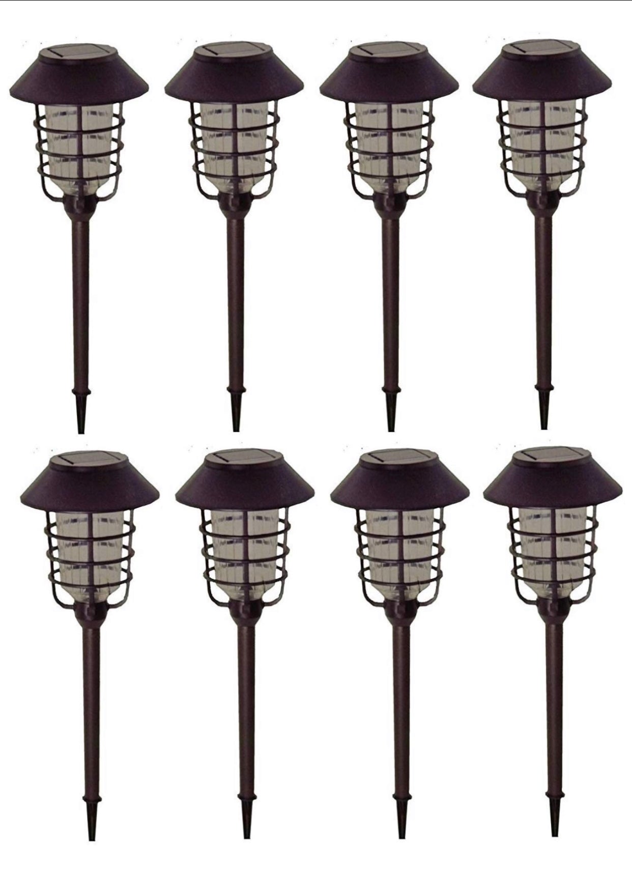 Energizer [ Smartyard ]Solar LED Large Pathway Lights Oil Rubbed Bronze 8-Pk