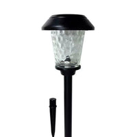 Hampton Bay Solar Black Metal Outdoor LED Path Light Dimple Glass Lens (12-Pack)