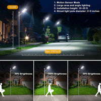 1200W LED Solar Street Light Motion Sensor, 100000LM IP65 Waterproof Solar Security Flood Lights Outdoor with Remote Control, Dusk to Dawn Solar Lights Lamp