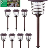 Energizer [ Smartyard ]Solar LED Large Pathway Lights Oil Rubbed Bronze 8-Pk