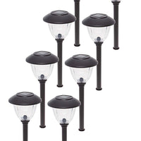 Energizer Solar Outdoor Pathway Lights Stainless Steel And Glass LED Lights- 8 Pack