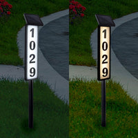 Solar Lighted House Address Numbers Sign, Solar Powered House Numbers Light