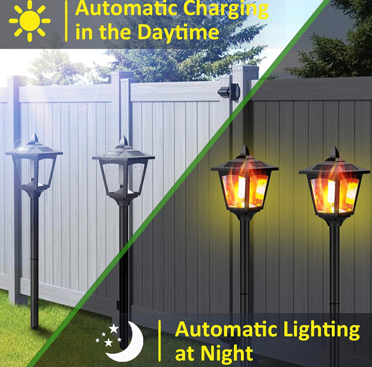 SmartYard Solar Garden Lights - Torches Outdoor Patio Decor Lighting 43