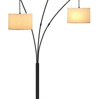 Modern Arc Floor Lamp w/ Marble Base -- 3 Lights Hanging Over The Couch from Behind - Multi Head Arching Tree Lamp -Oil Rubbed Bronze