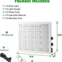 MaxBloom  Dimmable COB LED Grow Light 12-Band Full Spectrum Plant Growing Lamps with Veg/Bloom Dimmer, UV&IR