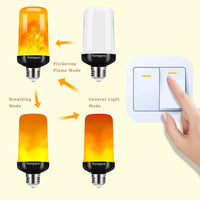 SmartYard LED Flame Light Bulb, 4 Modes Flickering Light Bulbs with Upside Down Effect (4-Pack)