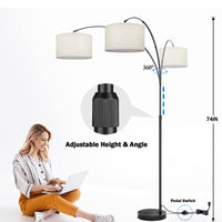 Arc Floor Lamp Modern Standing Lamp for Living Room Dimmable 74” Tall