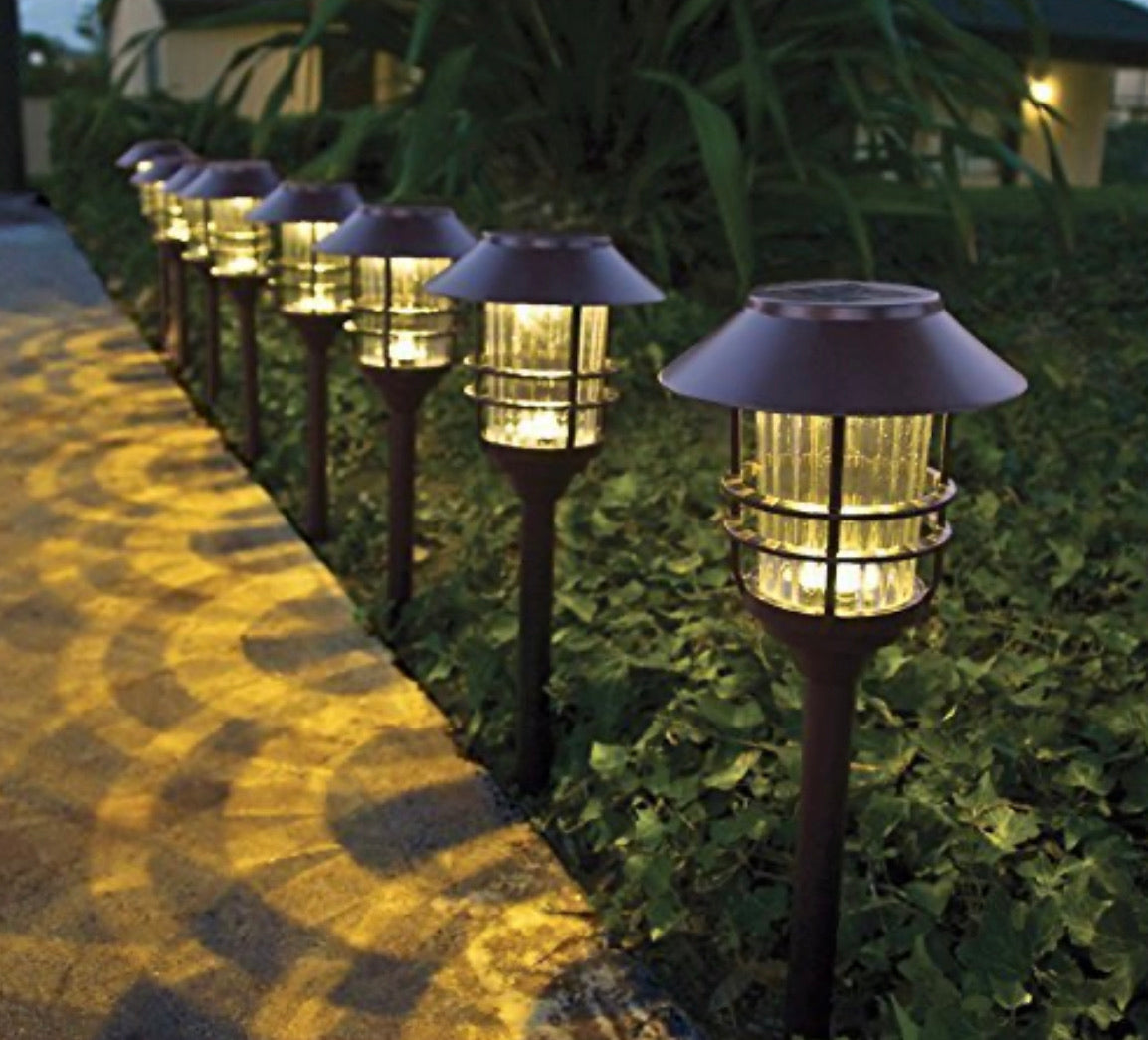 SmartYard Grill Solar LED Pathway Lights - Oil-rubbed Bronze 8 Pack