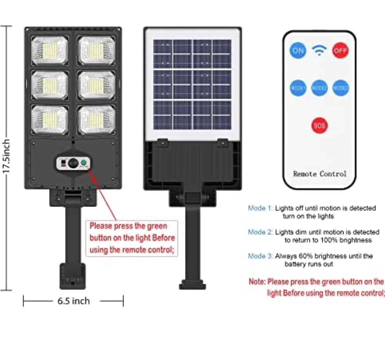 SmartYard 150W Solar Lights Outdoor, 3 Modes Led Solar Wall Light Motion Sensor with Remote Control, 8000LM