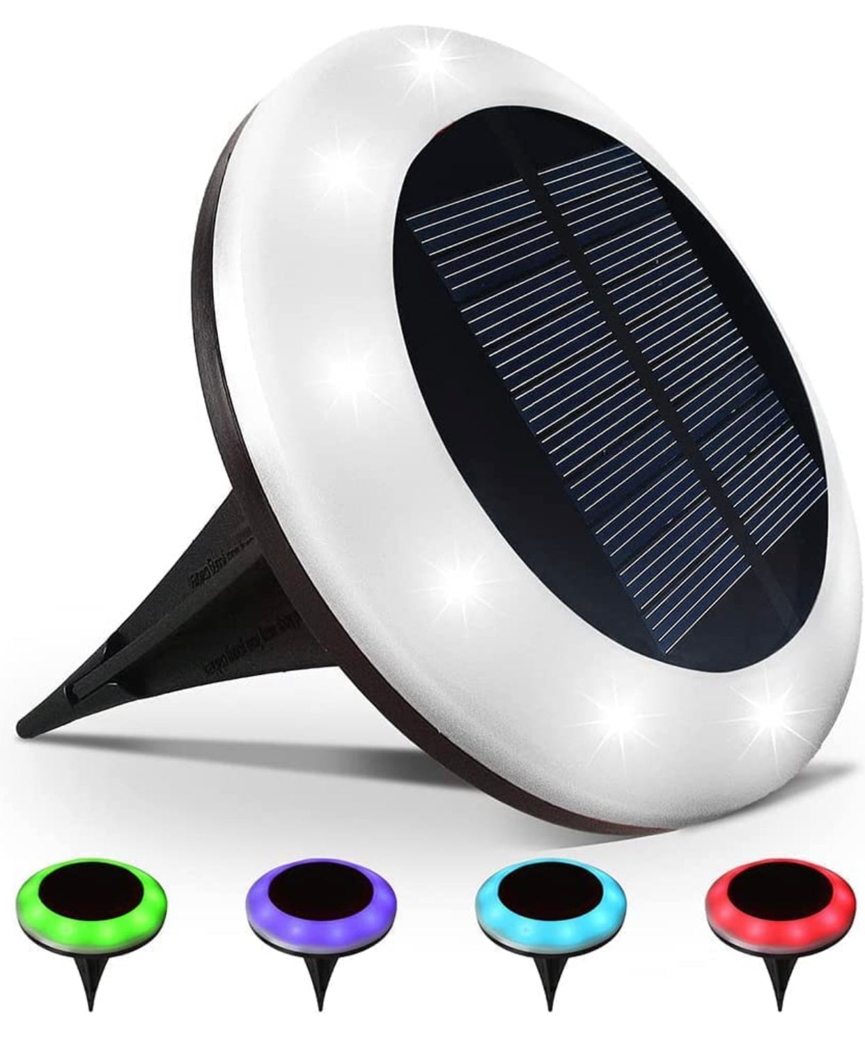 Colorize Solar Lights Color Change Waterproof Ring Lights In-Ground 6 Pack