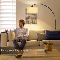 Arc Floor Lamp Modern Standing Lamp for Living Room Dimmable 74” Tall