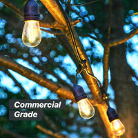 Waterproof LED Outdoor String Lights - Hanging, Dimmable 2w Vintage Edison Bulbs - 24 Ft