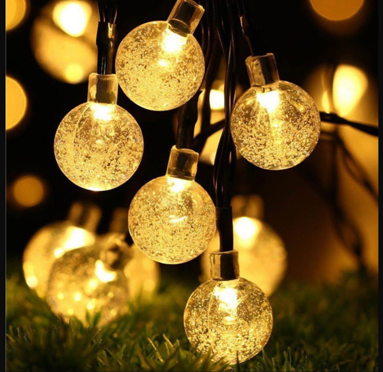 50 LED Solar Lamp Crystal Ball Globe Waterproof LED Solar String Light Bulb Christmas Tree Decor Outdoor Solar Light