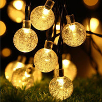 50 LED Solar Lamp Crystal Ball Globe Waterproof LED Solar String Light Bulb Christmas Tree Decor Outdoor Solar Light