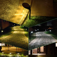 SmartYard Solar Pathway Lights, 4-Pack Color Glow Solar Garden Lights  LED Landscape Lighting, Auto Color Changing & Fixed