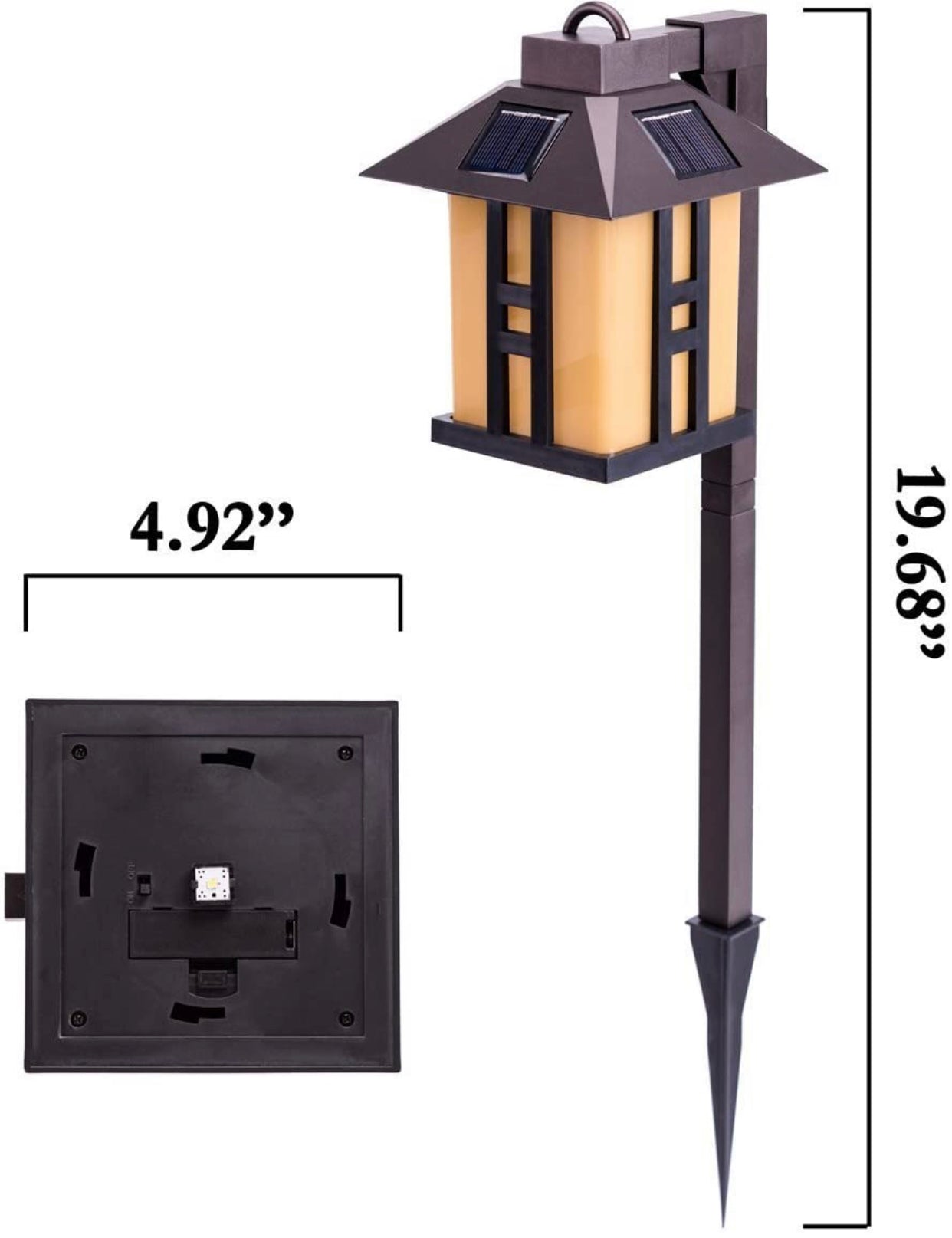 SmartYard Solar Powered Path Lights, Solar Garden Lights Outdoor, Landscape Lighting (4 Pack)