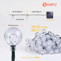 50 LED Solar Lamp Crystal Ball Globe Waterproof LED Solar String Light Bulb Christmas Tree Decor Outdoor Solar Light